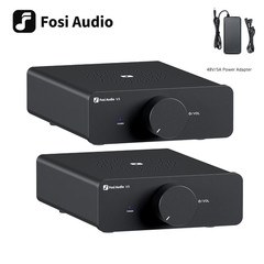2x Fosi Audio V3 Stereo Amplifier 48V TPA3255 Class D Mini HiFi Amp 300W×2