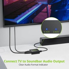 LiNKFOR eARC/ARC Audio Extractor, HDMI eARC to Optical Converter