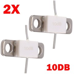 2PCS10DB Silver Attenuator 100Watt 10dB Attenuators Flanged DC-3GHz 50Ohms HOT