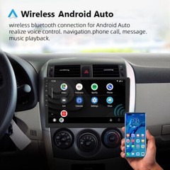 Android 10in 2 Din Touch Screen Car Stereo Radio Bluetooth WIFI Wireless Carplay