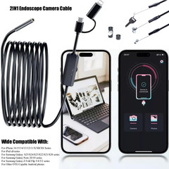 5.5mm Endoscope Inspection Camera Direct Fit iPhones/iPads/iOS/Android Borescope