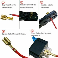 315Pcs Insulated Brass Spade Crimp Connectors Electrical Wire Terminals Kit Set