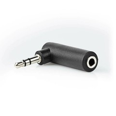 1pc 3.5mm 90-Degree Right-Angle Audio Adapter – Stereo Extension Plug