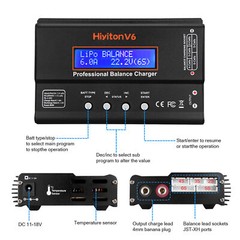 Lipo Battery Charger, 1S-6S Lipo Li-ion NiMH NiCD Li-Fe Battery with Tamiya XT60