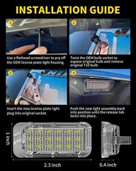 LED License Plate Lights 18-SMD Bright White Tag Lamp Assembly Compatible with F