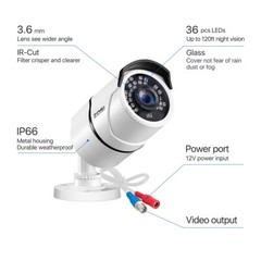 ZOSI 4Pack 2MP 1080p TVI Home Security Camera CCTV Outdoor 120ft IR Night Vision
