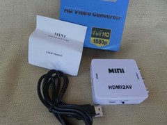 HDMI2AV Mini Converter HDMI To AV Adapter HDMI to RCA 1080P HD Video Audio NEW