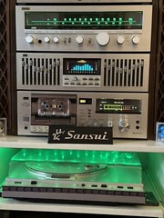 Sansui Hi-Fi Component Stereo Desk Sign – Custom Made Aluminum
