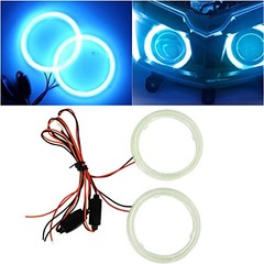 70MM Ice Blue Halo Rings Angel Eyes COB 45SMD LED DRL Fog Light 70MM-ice blue