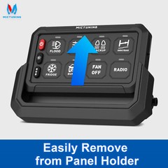 MICTUNING Wireless RGB 8 Gang Switch Panel LED Light Circuit Control Box 12v 24v