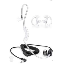 Zeadio 3.5mm Receiver/Listen ONLY Surveillance Headset Earpiece w/ Acoustic Tube