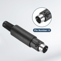 8 Pcs S-Video DIN Mini Male Socket 8 Pin(PS/2 Plug)