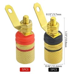 10Pcs 4mm Banana Plug Socket Connector Amplifier Speaker Terminal Binding Post
