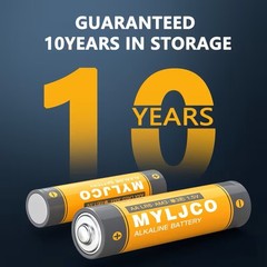 AA & AAA Alkaline High-Performance Batteries, 1.5 Volt, 10-Year Shelf Life