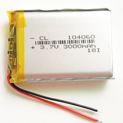 3.7V 3000mAh Lipo Rechargeable Battery For PAD GPS 104060 PowerBank Mobile Phone