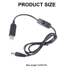 USB to DC12V 5521 Power Transfer Cable with Switching for Camera and Hard Disks