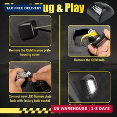BFXM 2 PCS License Plate Light, Full LED Tag Lights, 6500K White Lamp Assembly R