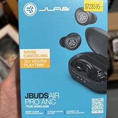 JLab JBuds Air Pro ANC Bluetooth Earbuds – In-Ear Headphones -Black