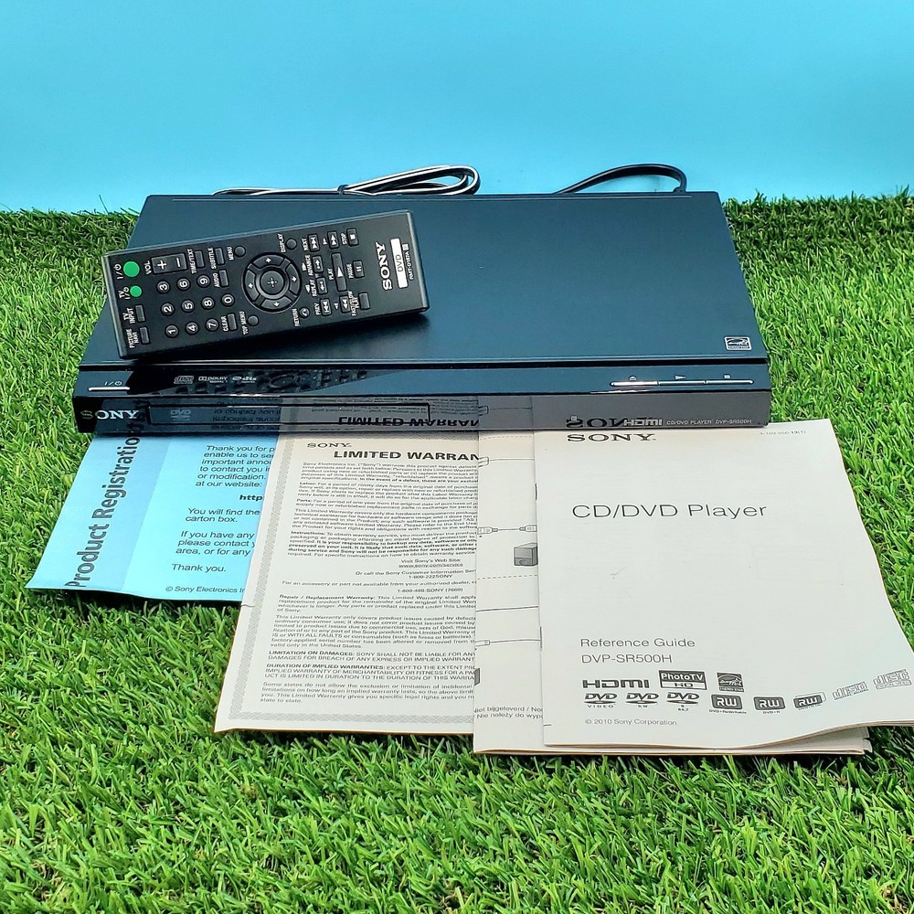Sony – DVP-SR500H – CD/DVD – HDMI Upscaling DVD Player With Remote & Manual