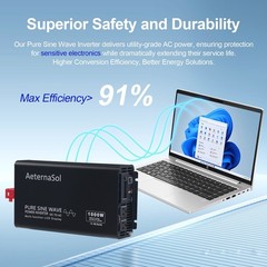 1000W Stable 12V to 110V 120V AC Pure Sine Wave Inverter Power Converter 2000W