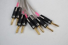 Qed Silver Special 25th anniversary edition Speaker Cable ( 4pc-2ft. ) mad in UK