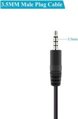 2-Pack 3.5mm TRRS Male Plug to Bare Wire Pigtail Audio Repair Cable Adapter