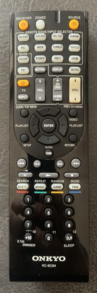 Onkyo RC‑803M Remote Control – OEM, Works Perfectly, Pro Cleaned & Tested