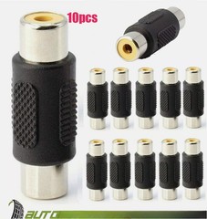 10 Pack AV RCA Audio Video Female to Female Jack Coupler Adapter Connector NEW