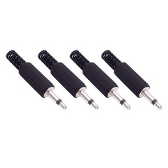 4pack 3.5mm 1/8 Inch Replacement Repair Plug Jack Ts Mono Male Plug 3.5mm Solder