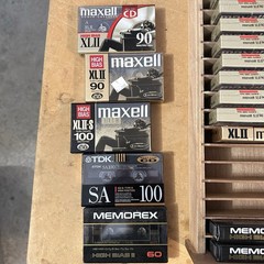 Maxell XLII 90 High Bias Cassette Tape Packs NOS Sealed Type I/II TDK Lot of 68