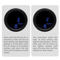 2 Inches 52mm Car Fuel Level with Fuel Tank Sending Fuel Gauge With Sender