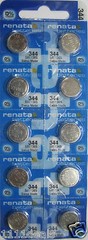 10 Renata 344 SR1136SW SR1136 V344 SR42 GP344 0% MERCURY Batteries