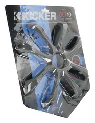 (2) Kicker 08GL710 10″ Aluminum Square Subwoofer Grilles For Solo-Baric L7 Subs