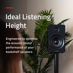 Fluance Ri71 Powered Bookshelf Speakers with Speaker Stands