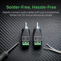 1-500Pcs of Speaker Wire Cable to Audio RCA Male Connector Adapter Jack Plug Lot