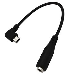 Right Angle Mini USB Male to 4Pole 3.5mm Female Adapter Cable for Mic Microphone