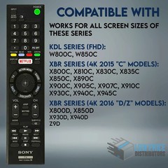 Sony RMT-TX100U TV Remote Control Replacement Work for ALL Sony Smart TVs