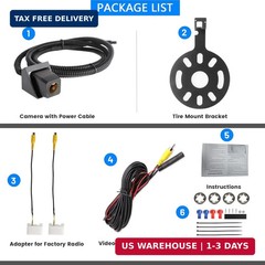EWAY Classic 1.0 Backup Camera for Jeep Wrangler Spare Tire Mount 2007-2018, Rea
