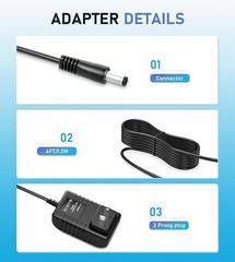 12V 0.5A Charger with 10 Plug,for CCTV,5.5 x 2.5mm 2.1mm Center Positive