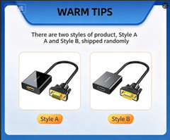 VGA to HDMI Adapter 1080P HD Converter with Audio Cable for PC Laptop TV