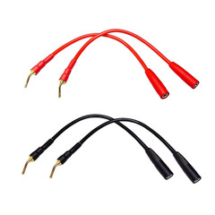 Pin Plugs to 4mm Female Banana Jack Speaker Audio Cable, 6 Inches Banana Plug…
