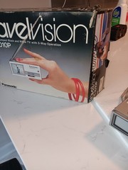 Vtg PANASONIC Travelvision TR-1010P Mini TV Portable B&W W/PIECE WORKING JAPAN