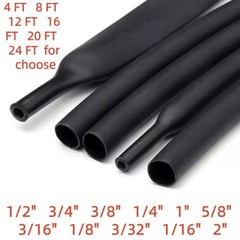 Waterproof 3:1 Heat Shrink Tubing Heavy Duty Black Marine Grade Wire Wrap Sleeve