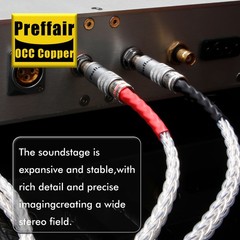 Pair 7N Silver Plated OCC Copper Wire HiFi Audio Signal Interconnect 2RCA Cable