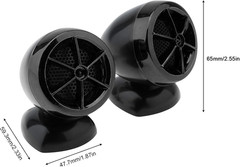 Tweeters for Car Audio, 2Pcs Car Speakers 1200W Universal Tweeters Mini Horn Mus