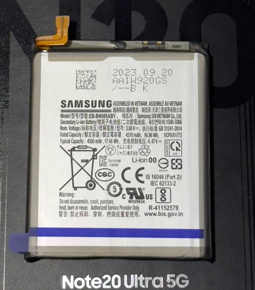 Samsung Galaxy Note 20 Ultra Battery Replacement Service Pack Original 2023 N985