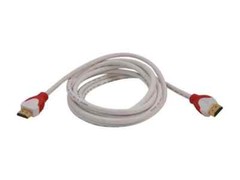 Link Depot High-Speed 4K HDMI Cable Connectors 6ft 10ft 15ft 25ft (Red & White)