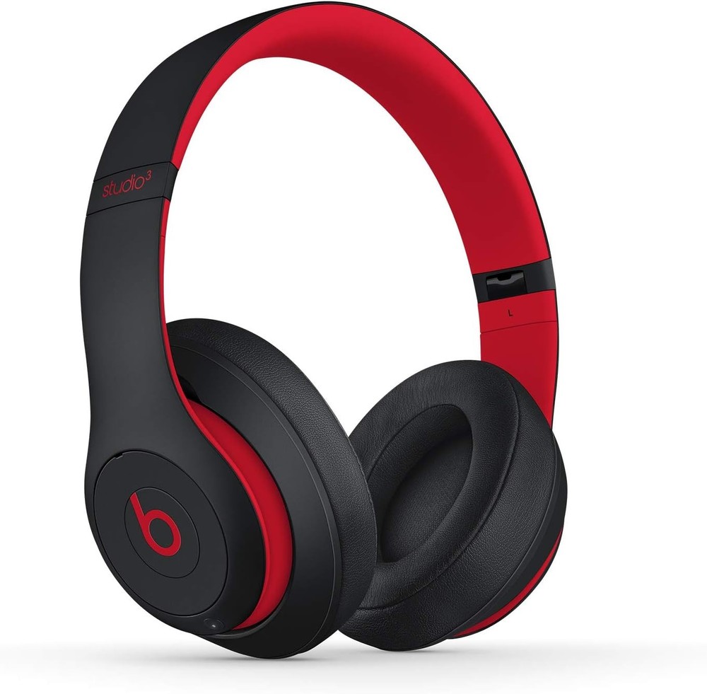 Beats Studio3 Wireless Noise Cancelling Over Ear Headphones Black Red – Open Box