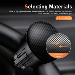 Steering Wheel Knob, Carbon Fiber Textured Smooth Power Steering Wheel Knob, …