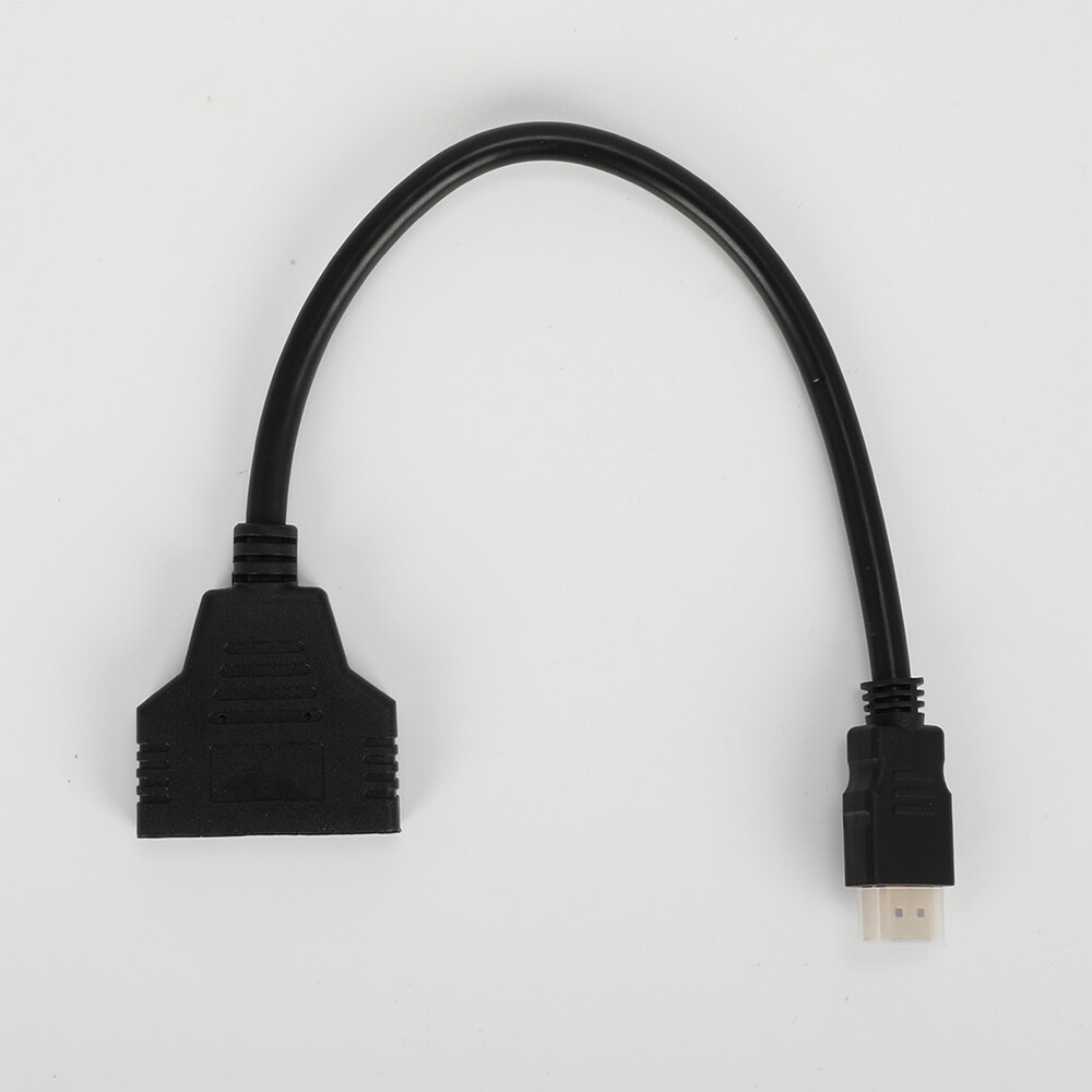 HDMI 1080P Male to 2 Female 1 In 2 Out Splitter Cable Adapter Converter New
